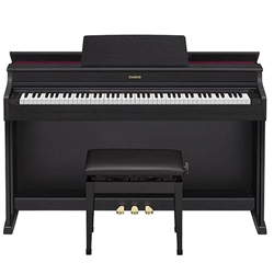 Music AP470BK Casio 88 Weighted Key Piano w/ Bench Black