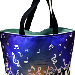 Portman's Music - Aim MUBA9 Bright Blue Piano Keys Tote Bag